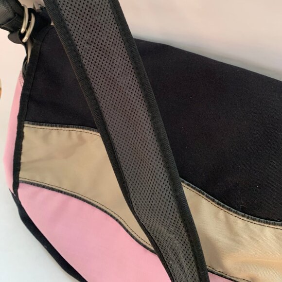 L.L. Bean Messenger Bag Pink, Tan, and Black - Picture 5 of 10